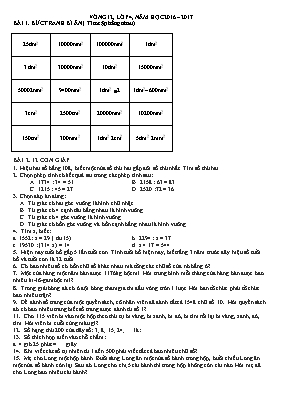Đề thi Violympic Toán lớp 4 vòng 12 - Năm học 2016-2017